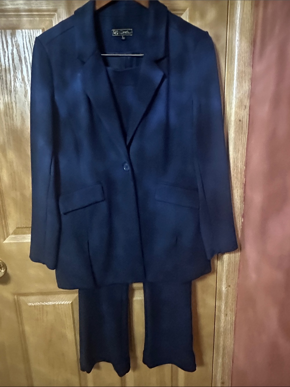 DG2 by Diane Gilman Navy Women's Blazer and Pants Set